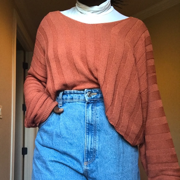 ORANGE RIBBED SWEATER -F21 - Picture 1 of 4